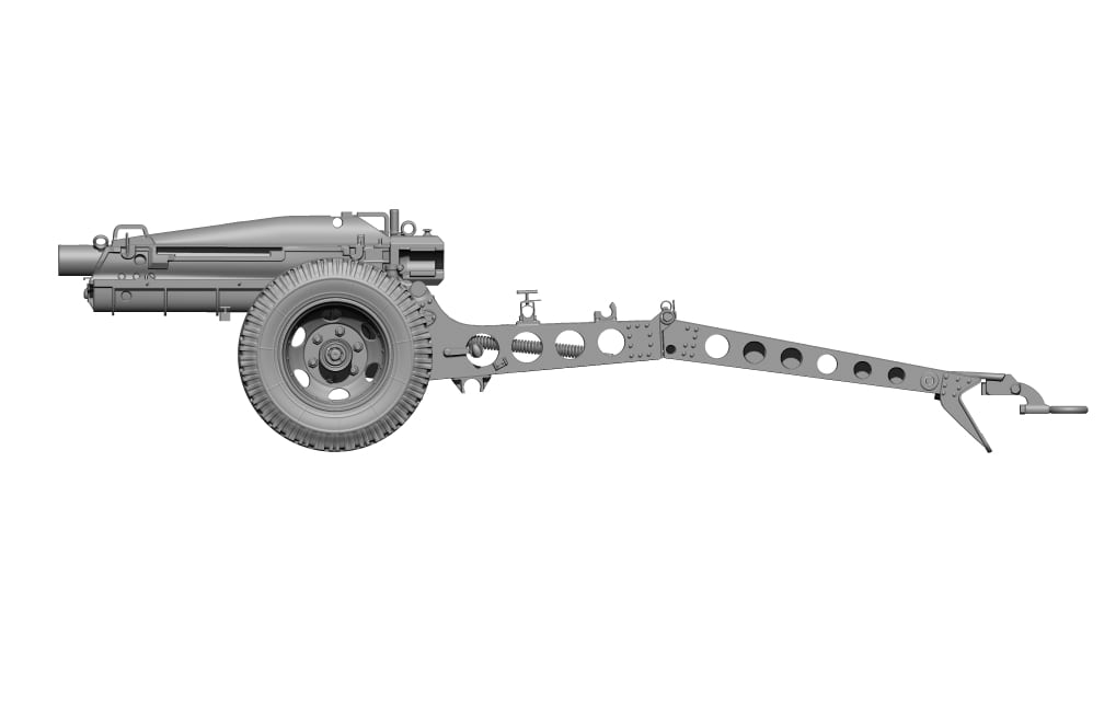 H3 Models 16067 1/16 WW2 M1A1 Howitzer 75mm
