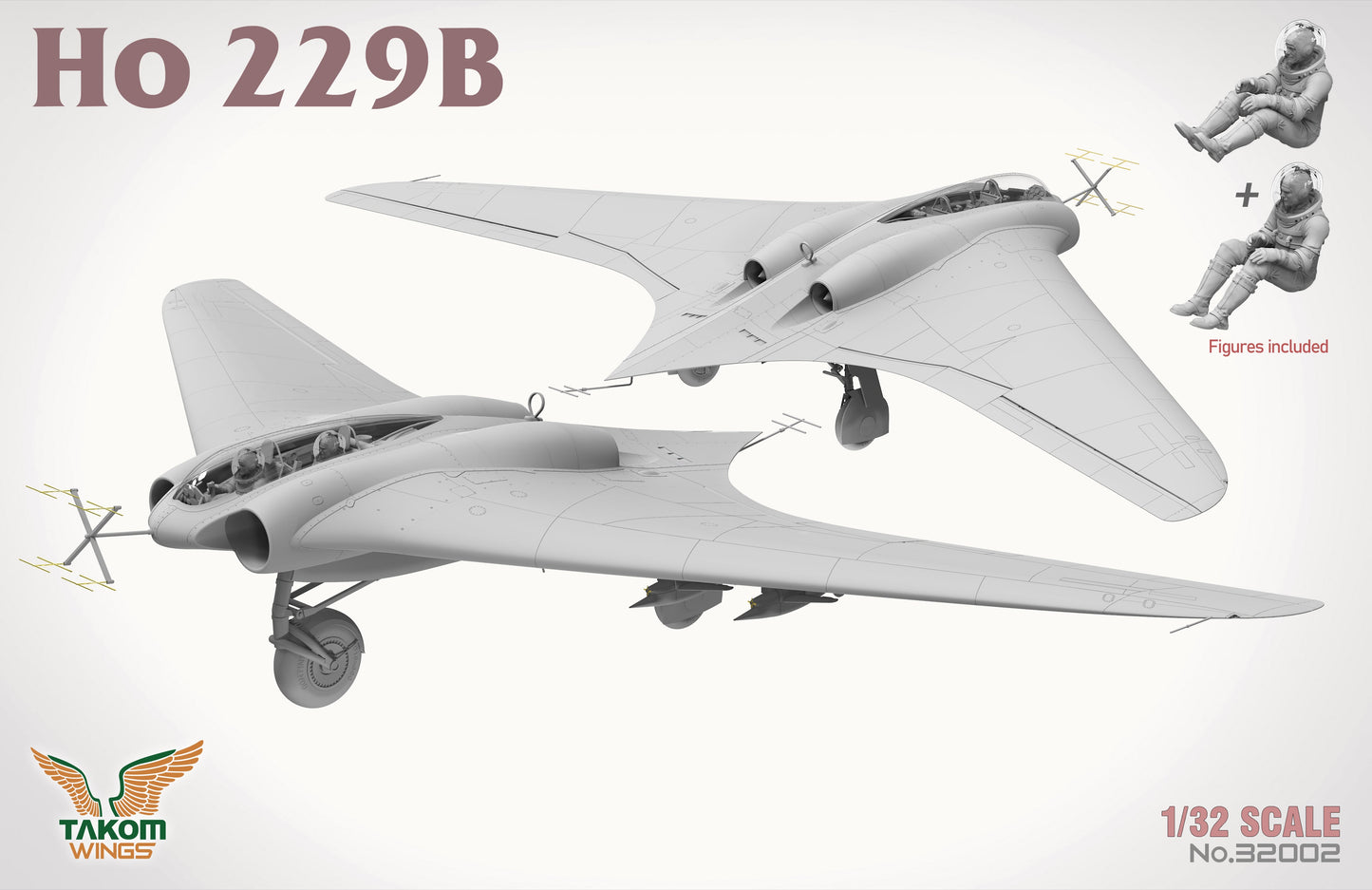 Takom Wings 32002 1/32 H229B Horten Flying Wing Two Seater