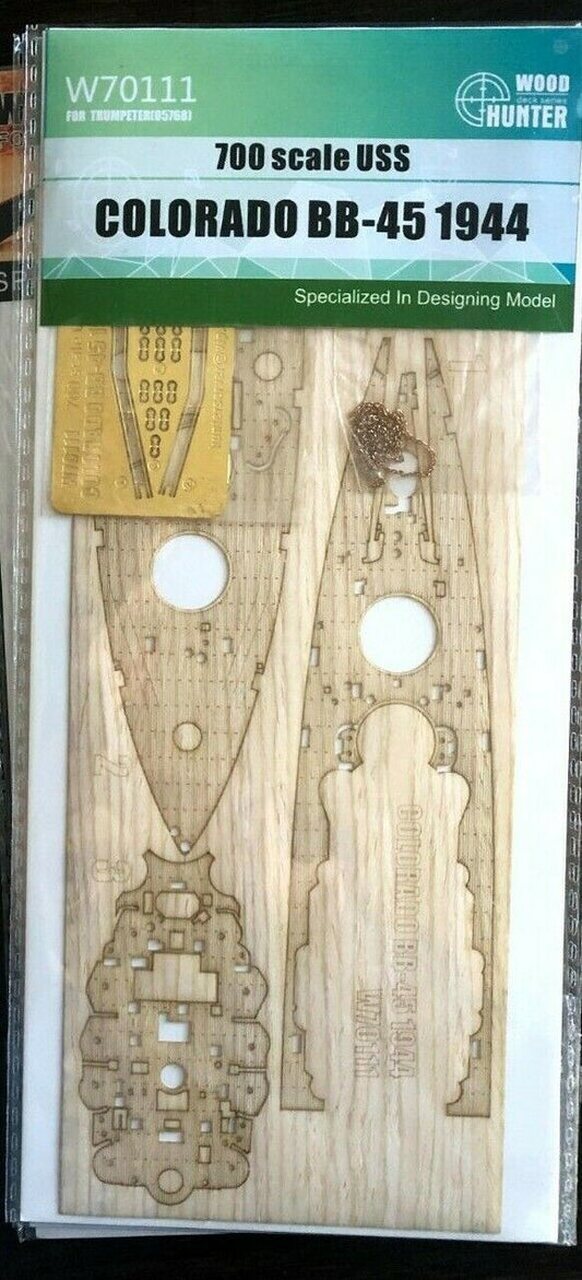 FlyHawk W70111 1/700 USS COLORADO BB-45 1944 (FOR TRUMPETER 05768) Wooden Deck